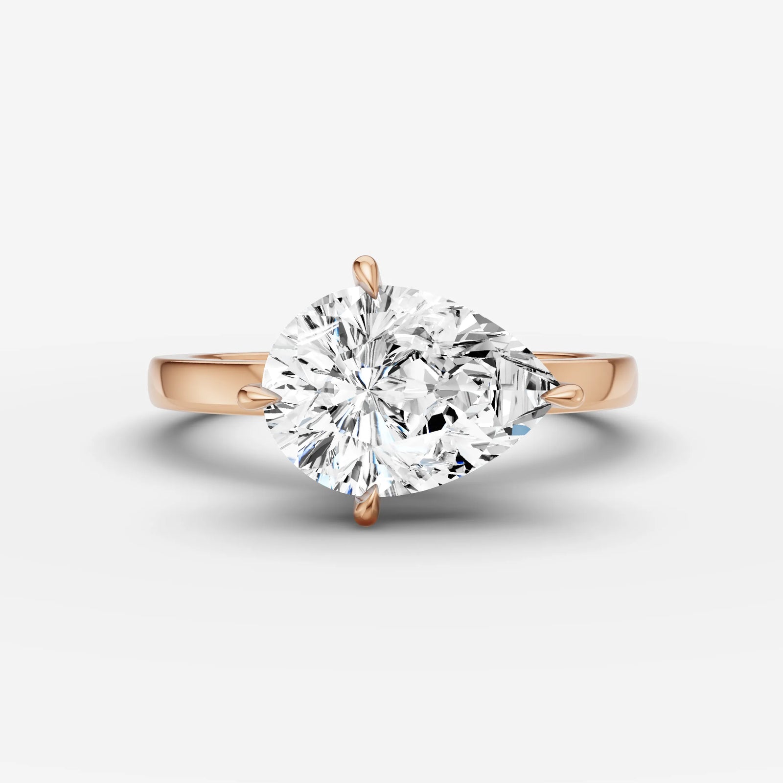 Horizon pear diamond setting in gold, view 7