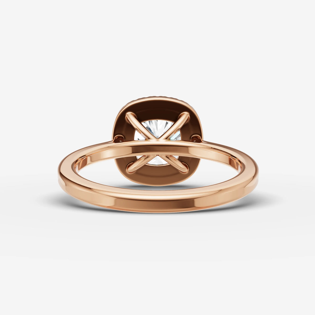 Aurore cushion diamond setting in gold, view 12