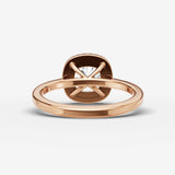 Aurore cushion diamond setting in gold, view 12