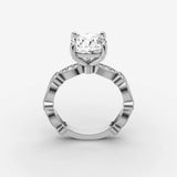 Heritage cushion diamond setting in gold, view 15