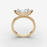 Horizon marquise diamond setting in gold, side view