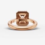 Aurore radiant diamond setting in gold, view 12
