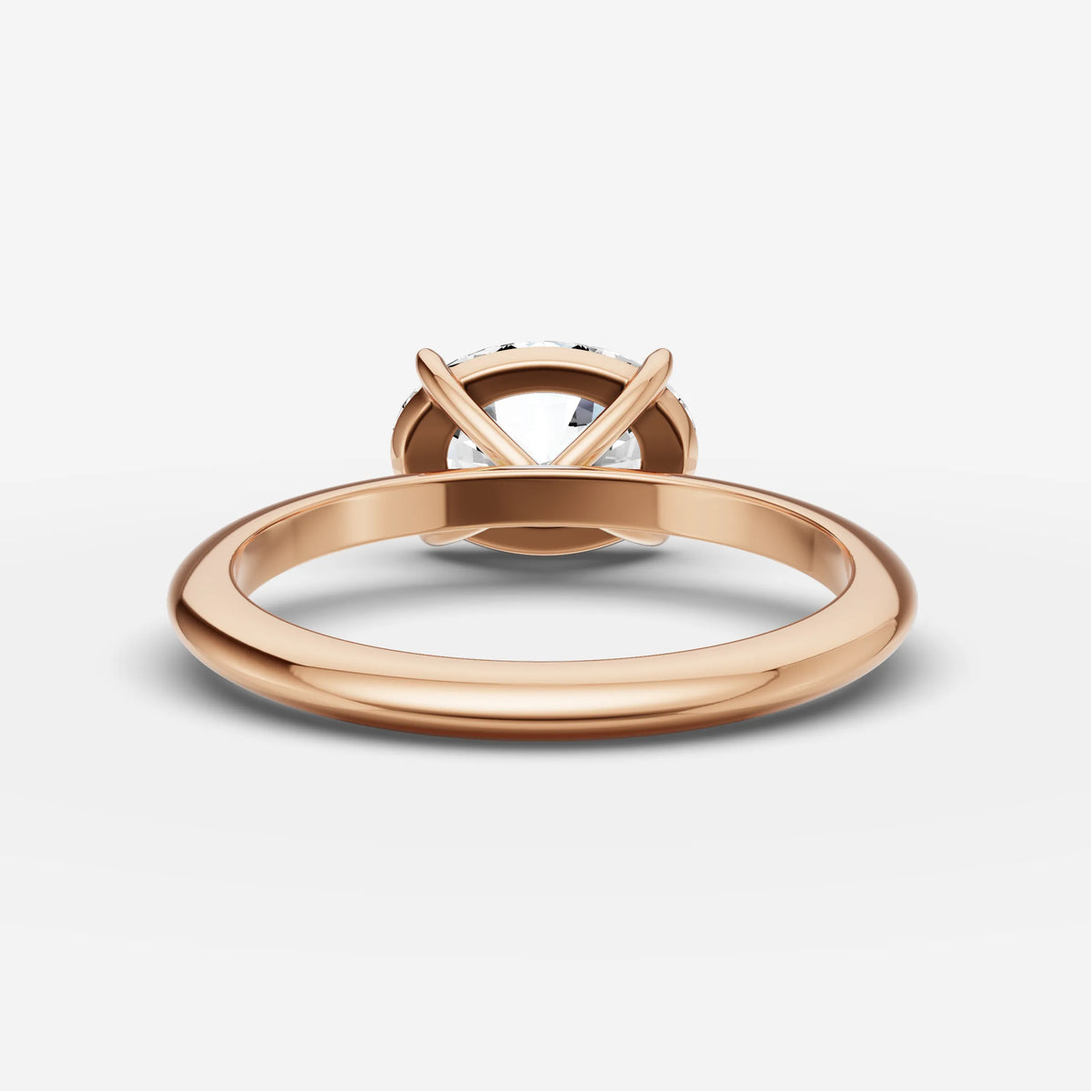 Horizon oval diamond setting in gold, view 12