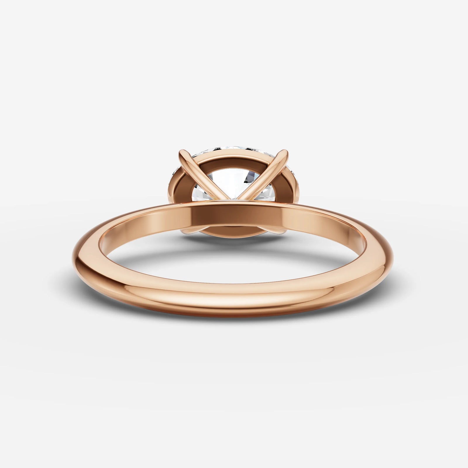 Horizon oval diamond setting in gold, view 12
