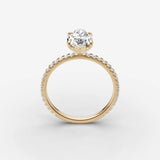 Etoile marquise diamond setting in gold, side view