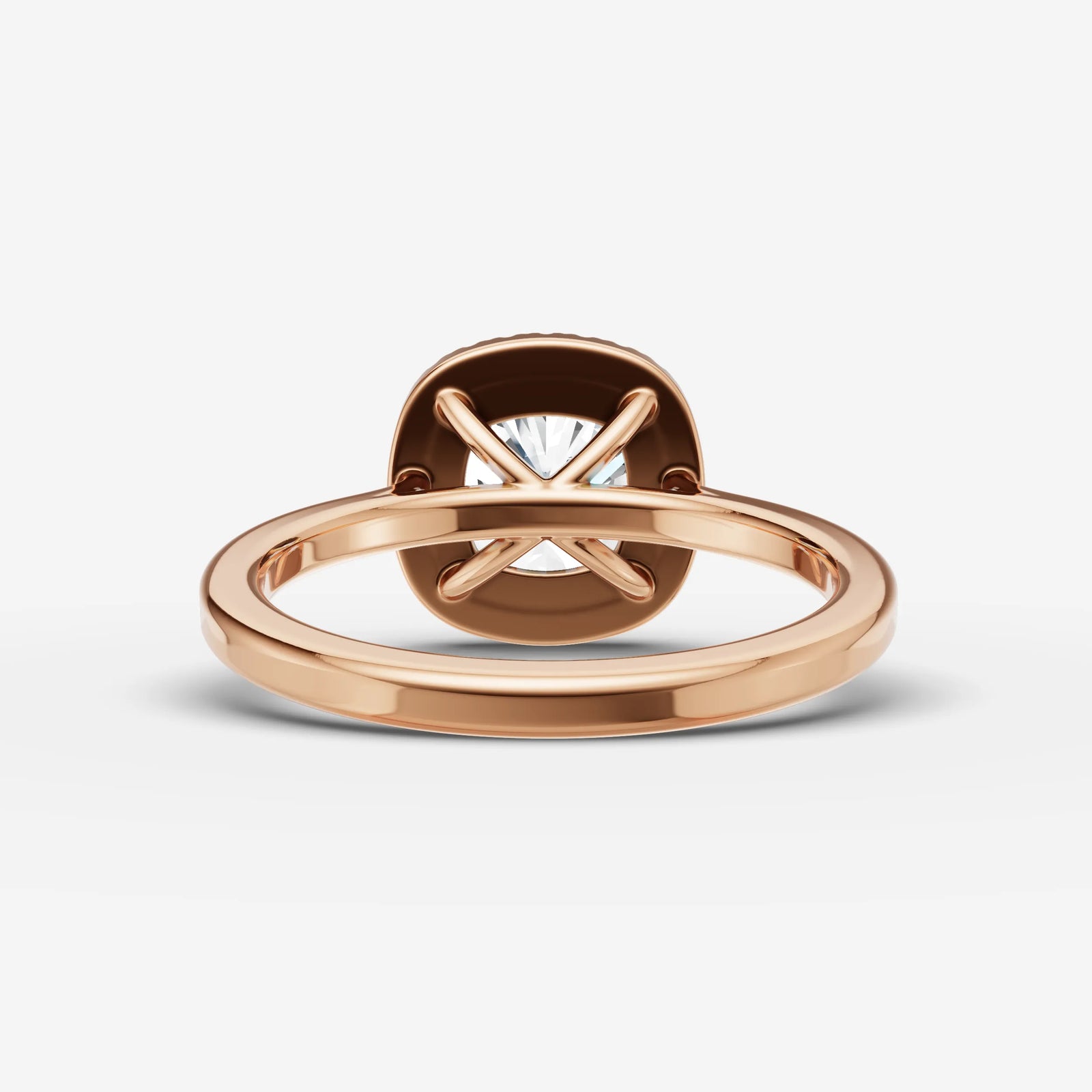 Aurore cushion diamond setting in gold, view 12