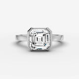 Demi asscher diamond setting in gold, view 13