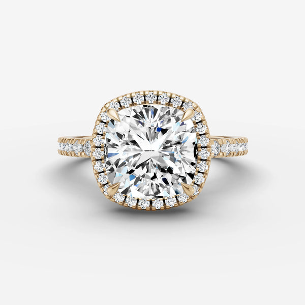 Aurore Etoile Cushion ring setting, view 1