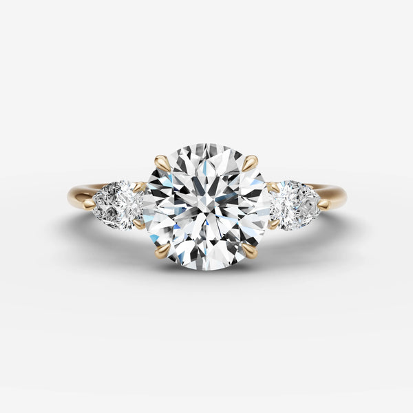 Trinite Round ring setting, view 1