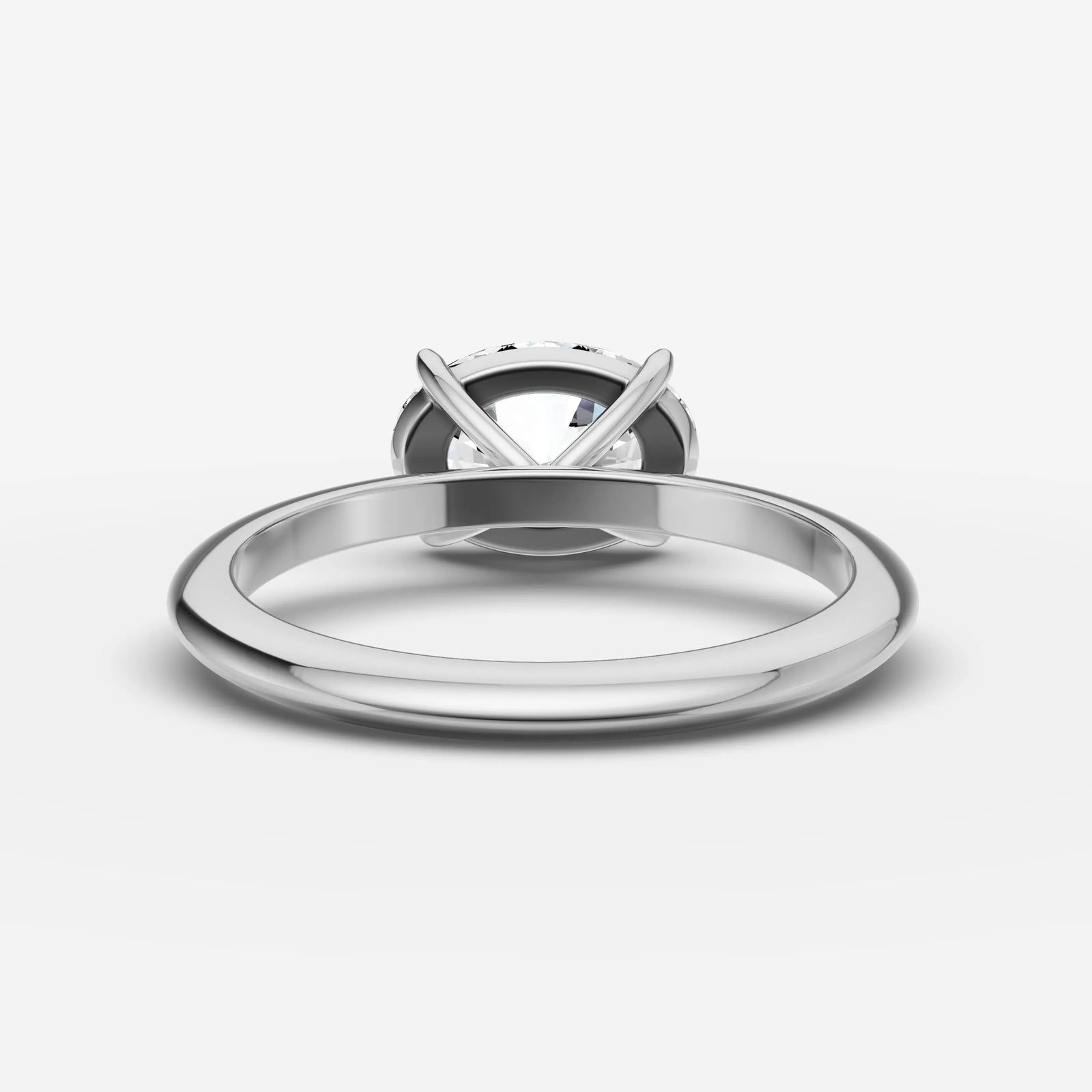 Horizon oval diamond setting in gold, view 18