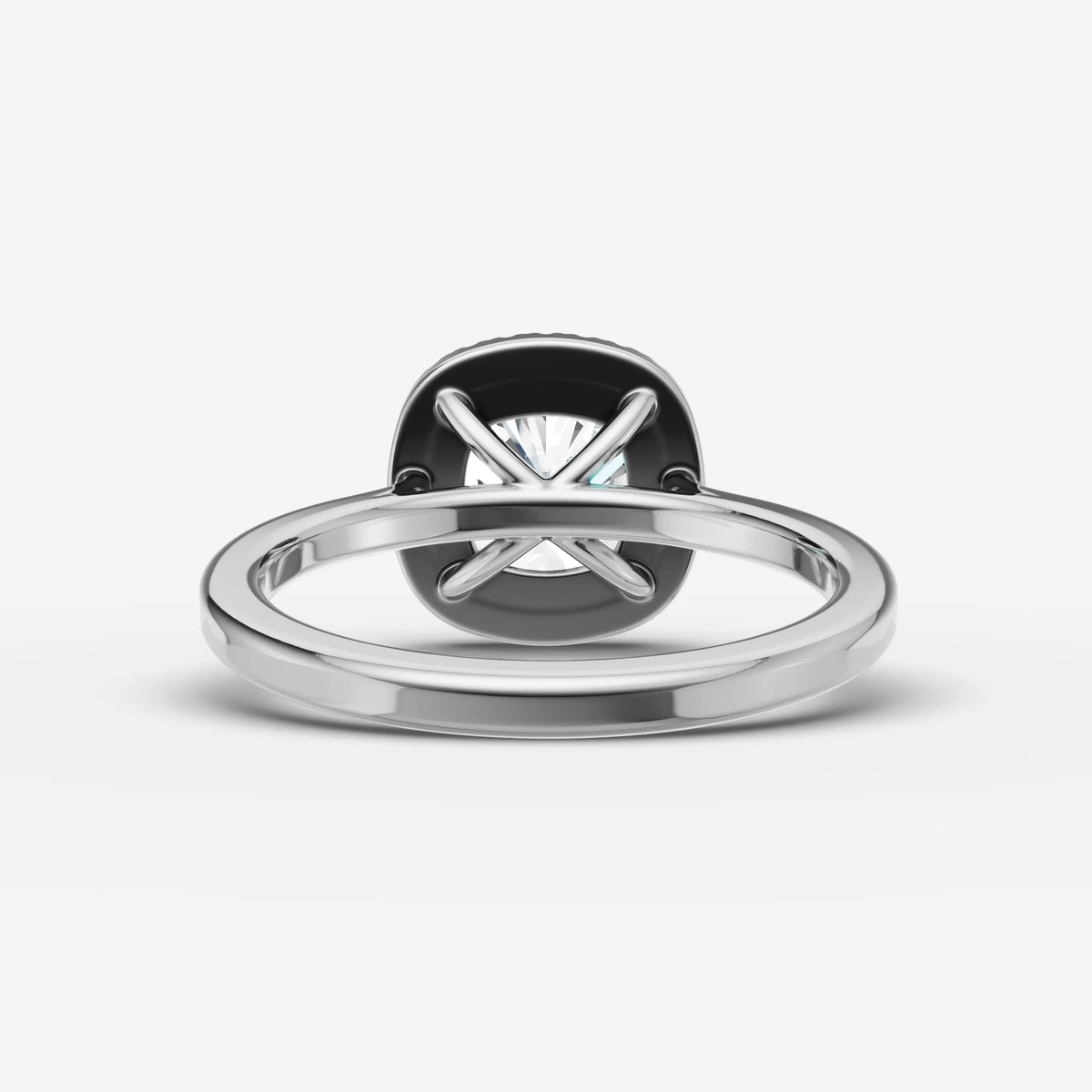 Aurore cushion diamond setting in gold, view 18