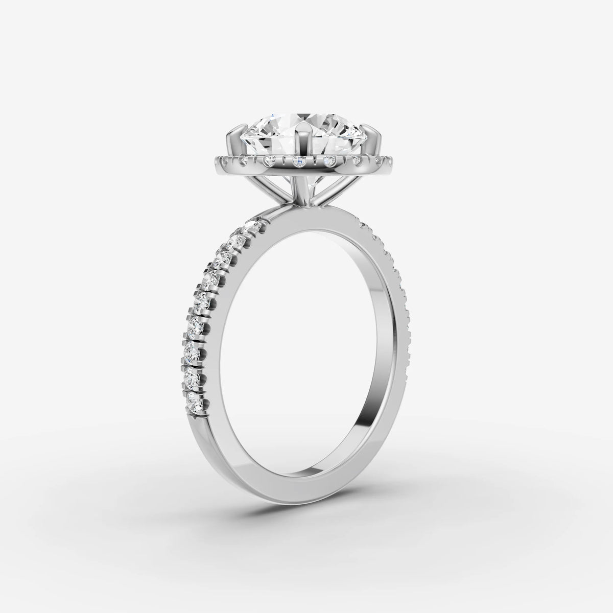 Aurore Etoile round diamond setting in gold, view 16
