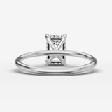 Mystere emerald diamond setting in gold, view 18