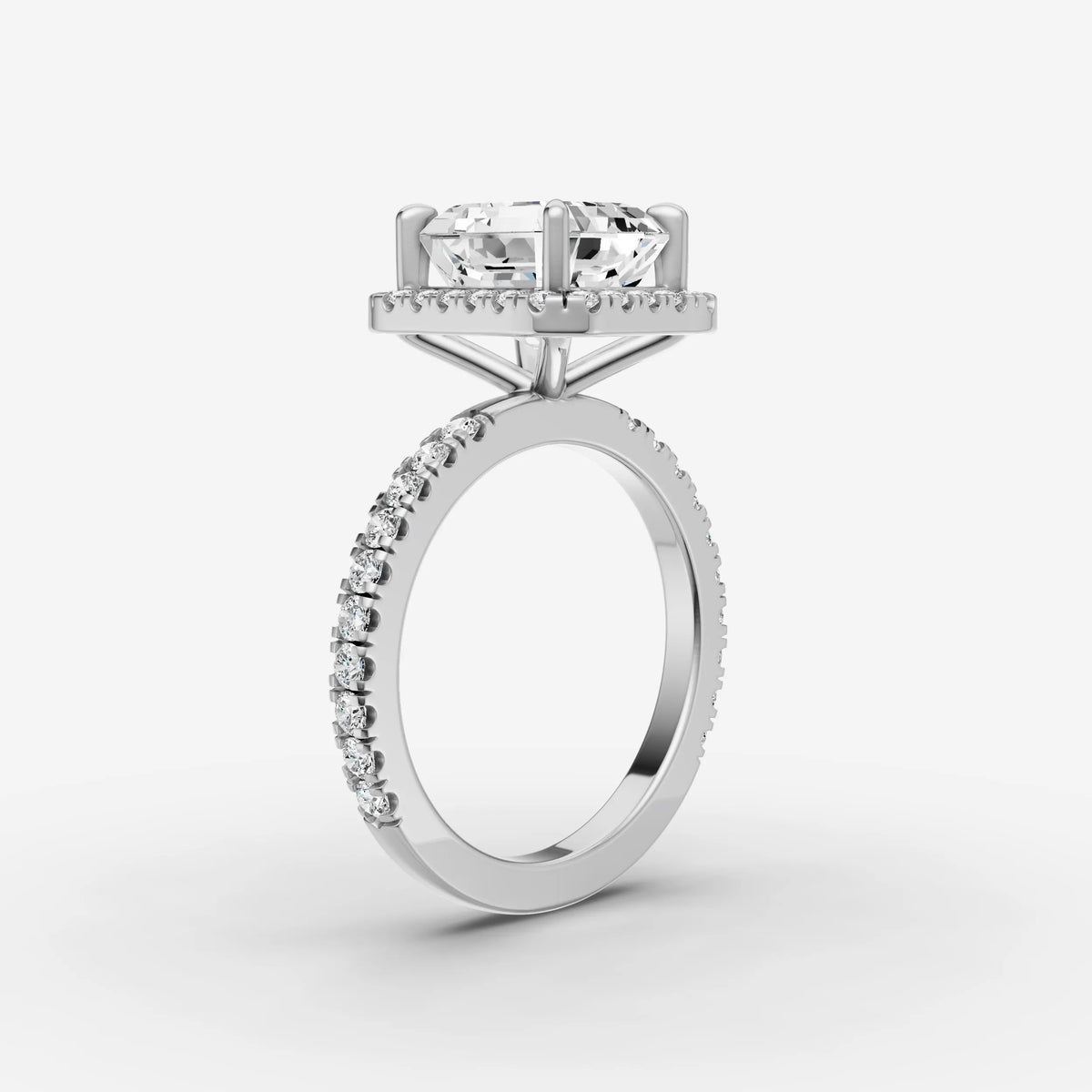 Aurore Etoile emerald diamond setting in gold, view 16