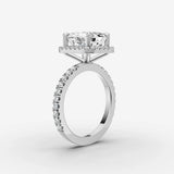 Aurore Etoile emerald diamond setting in gold, view 16