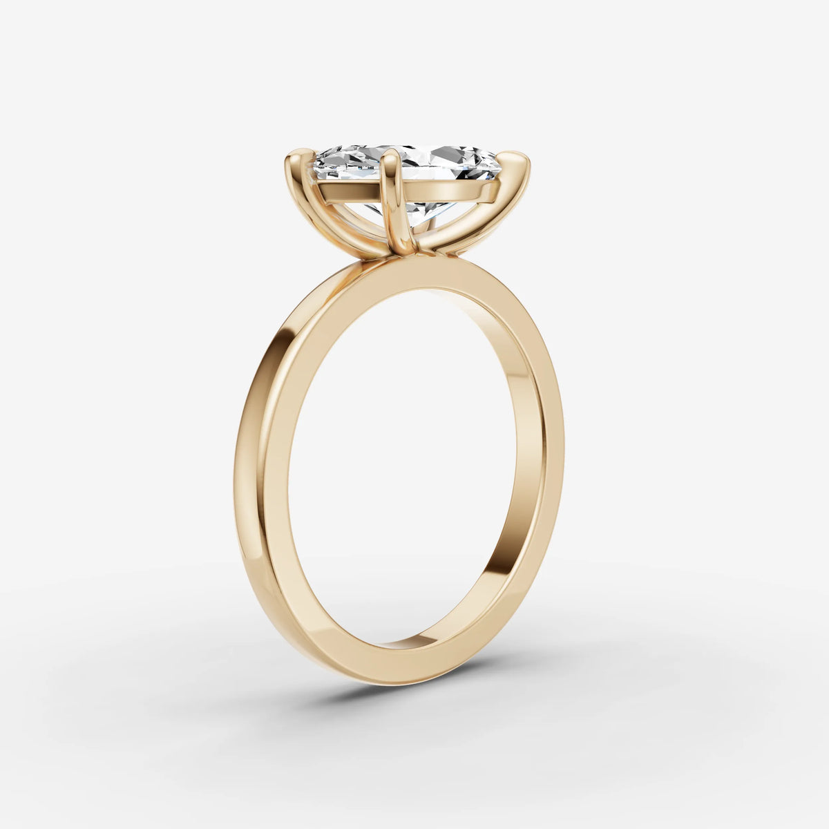 Horizon marquise diamond setting in gold, detail view