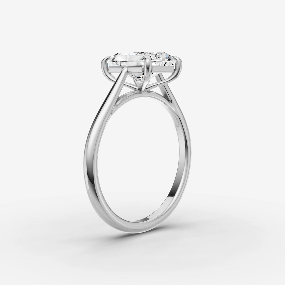 Cathedrale radiant diamond setting in gold, view 16