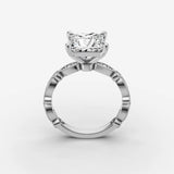 Heritage princess diamond setting in gold, view 15