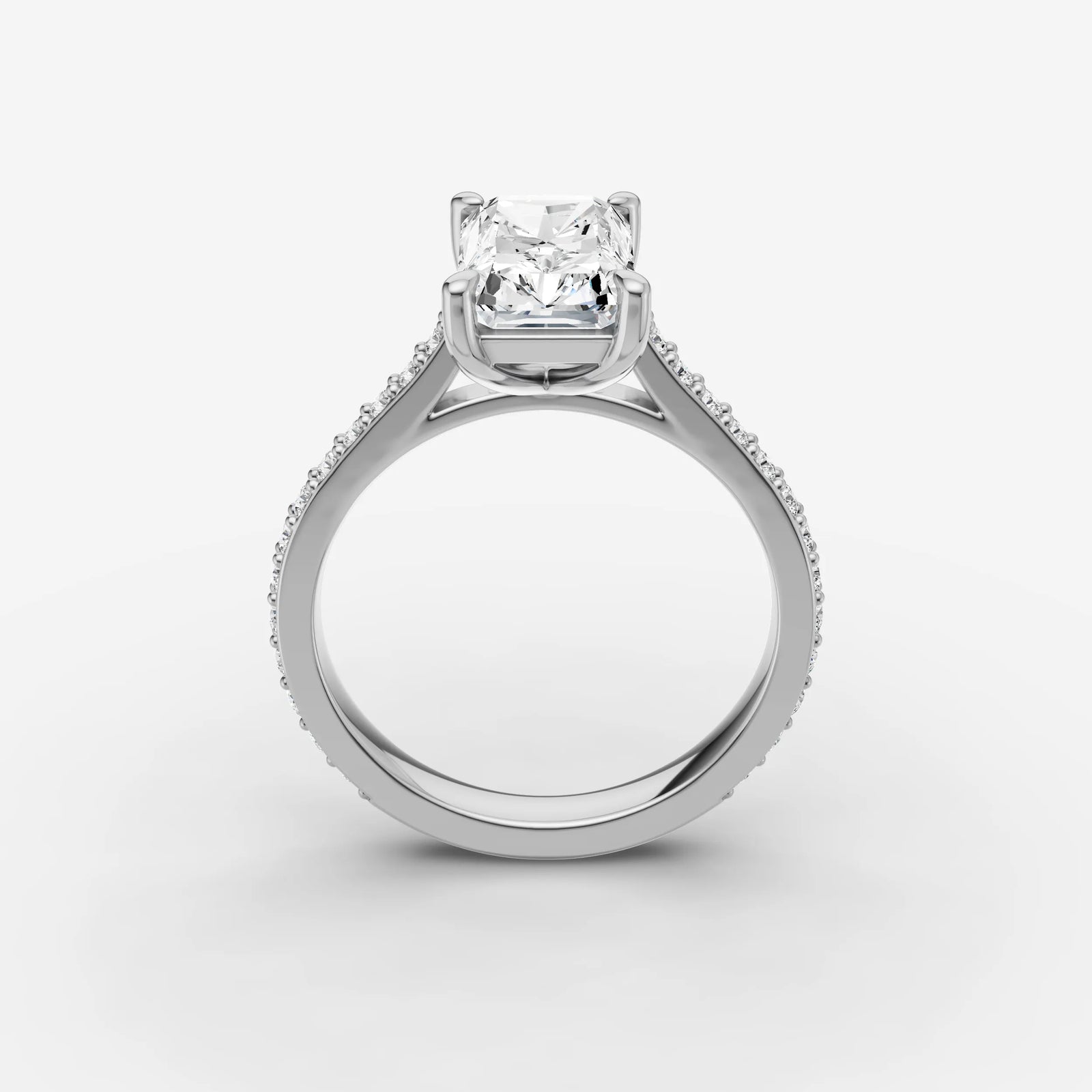 Cathedrale radiant diamond setting in gold, view 15