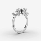 Fleur pear diamond setting in gold, view 16