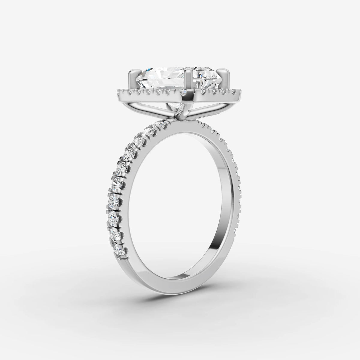 Aurore Etoile radiant diamond setting in gold, view 16