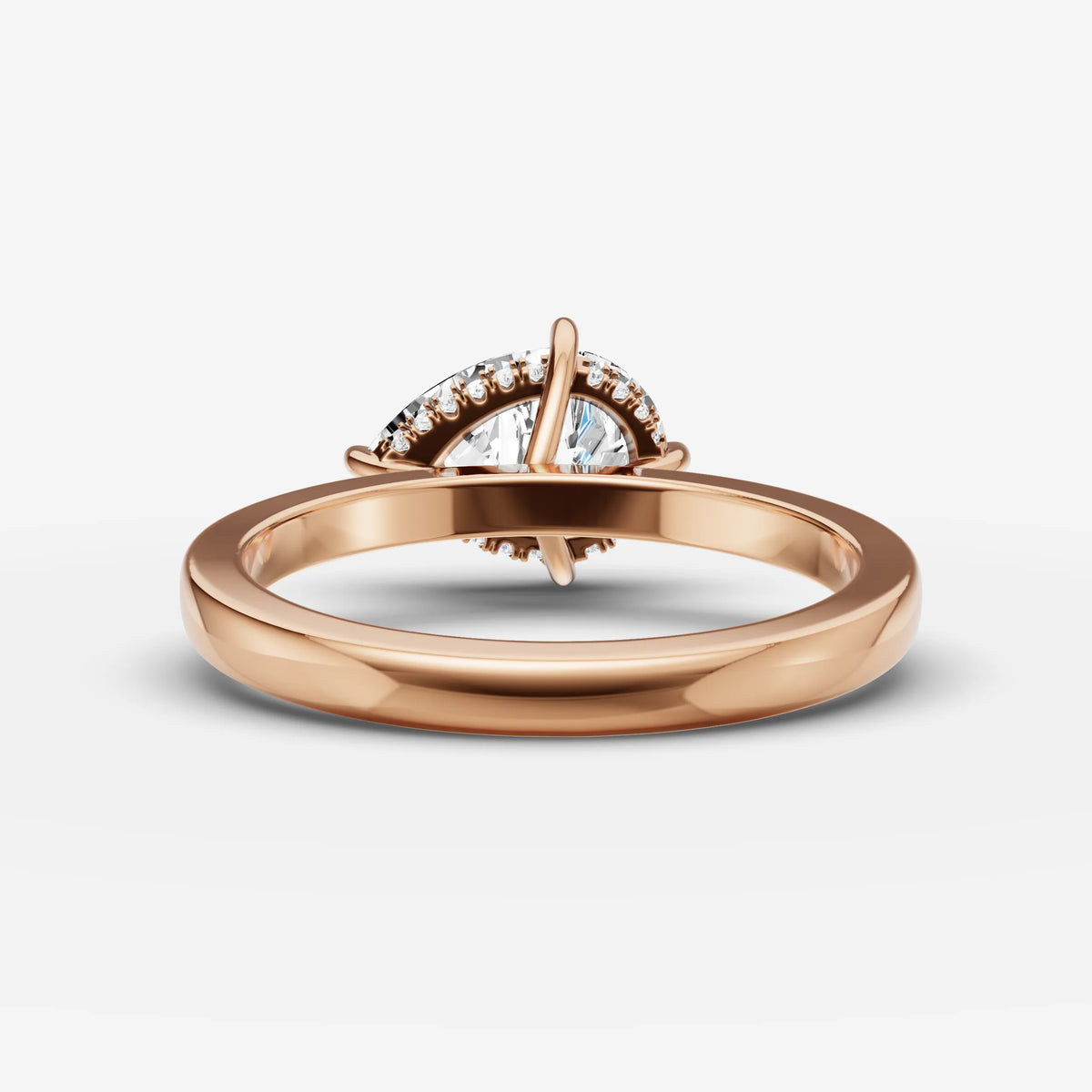 Horizon pear diamond setting in gold, view 12