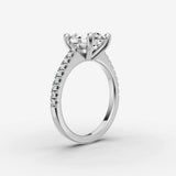 Cathedrale oval diamond setting in gold, view 16