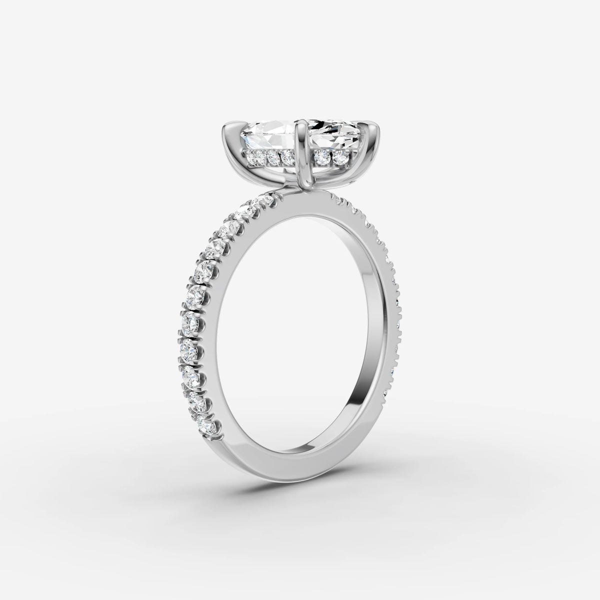 Mystere Etoile marquise diamond setting in gold, view 16