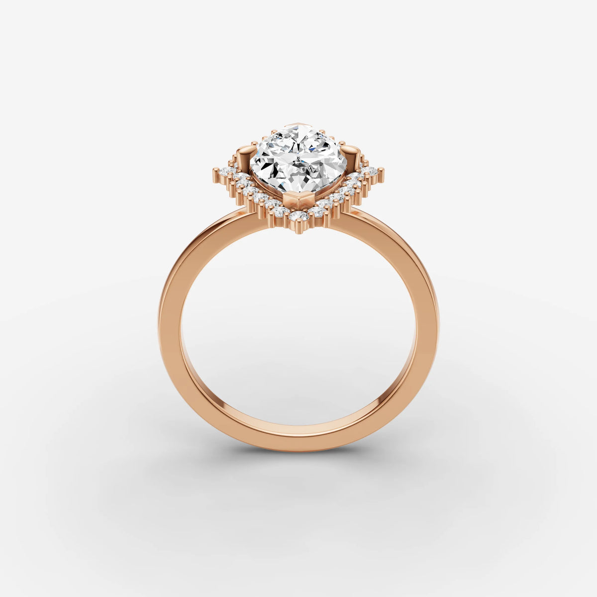 Aurore marquise diamond setting in gold, view 9