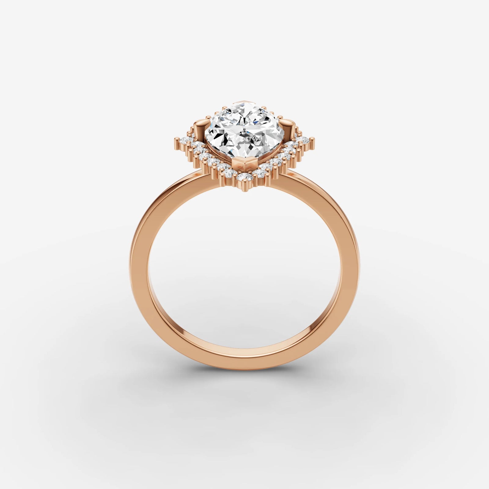 Aurore marquise diamond setting in gold, view 9
