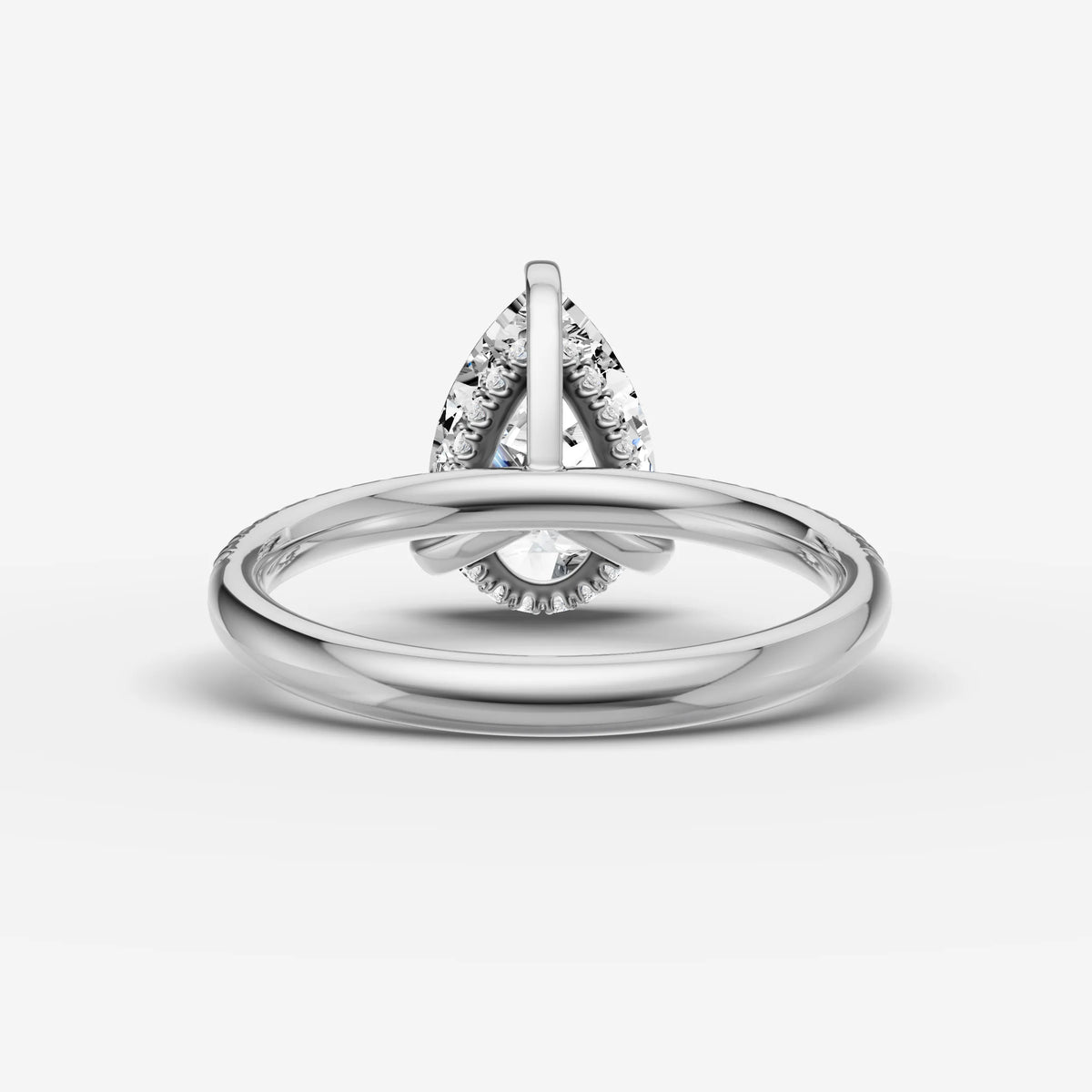 Mystere Etoile pear diamond setting in gold, view 18