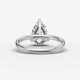 Mystere Etoile pear diamond setting in gold, view 18