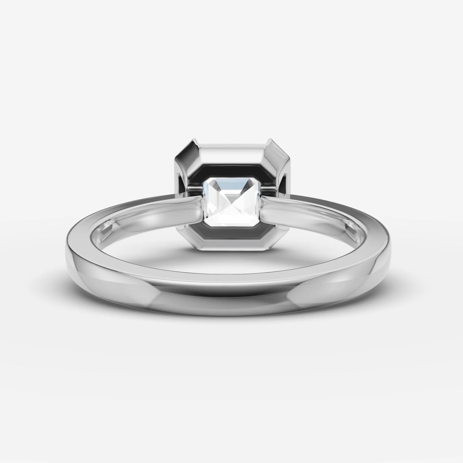 Demi asscher diamond setting in gold, view 18