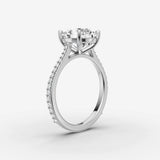 Cathedrale round diamond setting in gold, view 16
