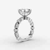 Heritage asscher diamond setting in gold, view 16