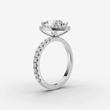 Aurore Etoile oval diamond setting in gold, view 16