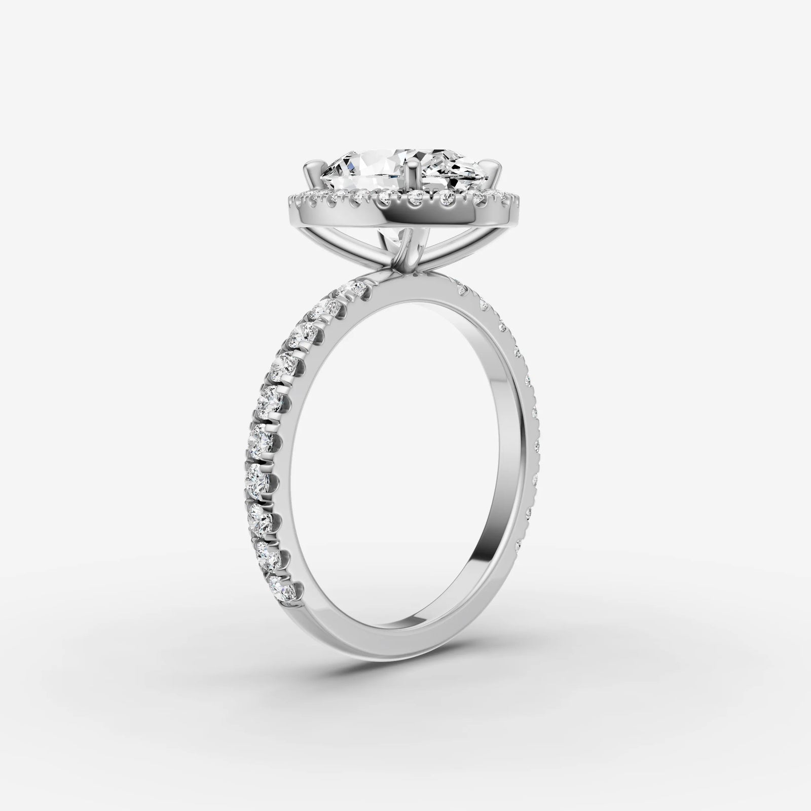 Aurore Etoile oval diamond setting in gold, view 16