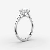 Cathedrale round diamond setting in gold, view 16