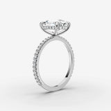 Mystere Etoile oval diamond setting in gold, view 16