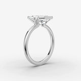 Demi emerald diamond setting in gold, view 16