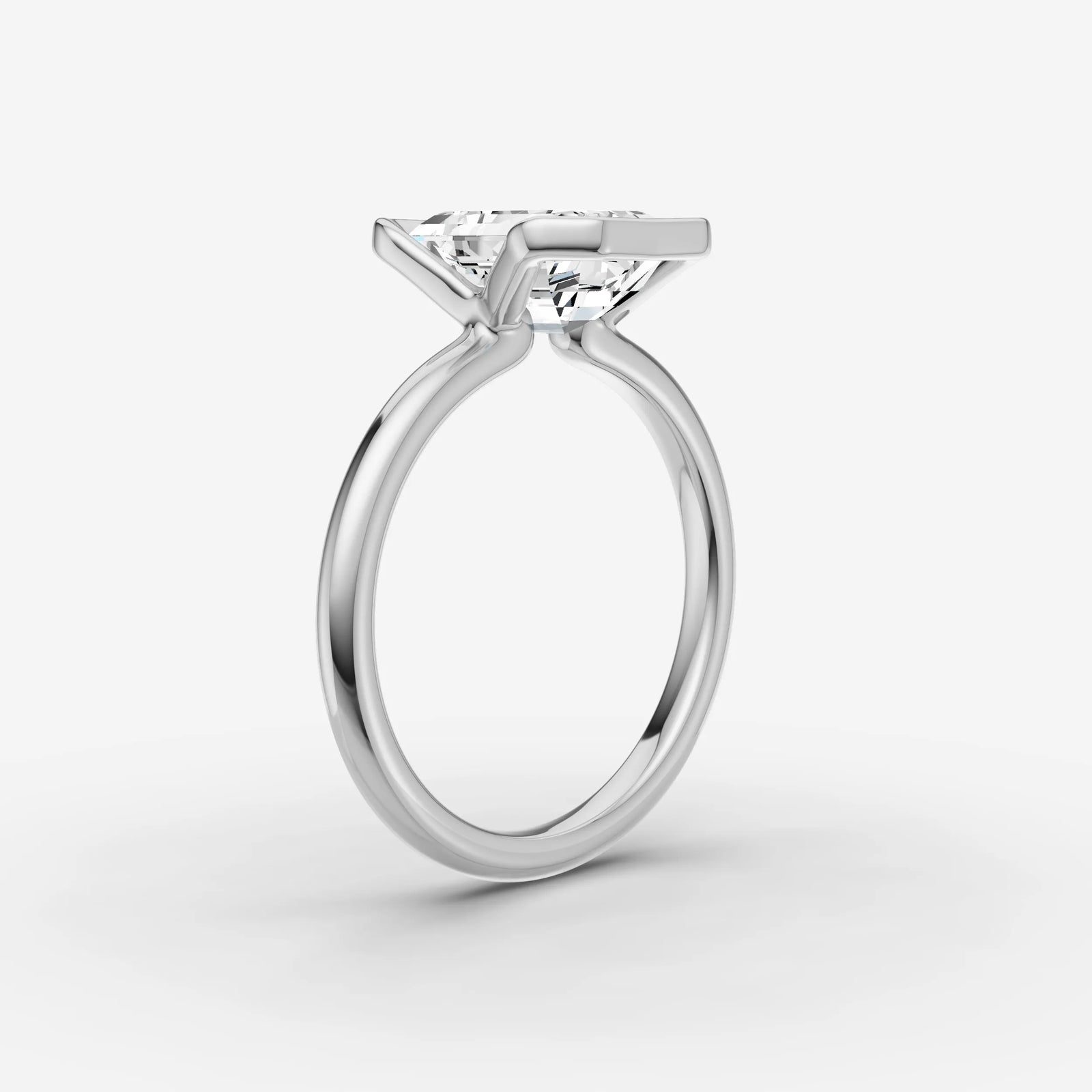 Demi emerald diamond setting in gold, view 16