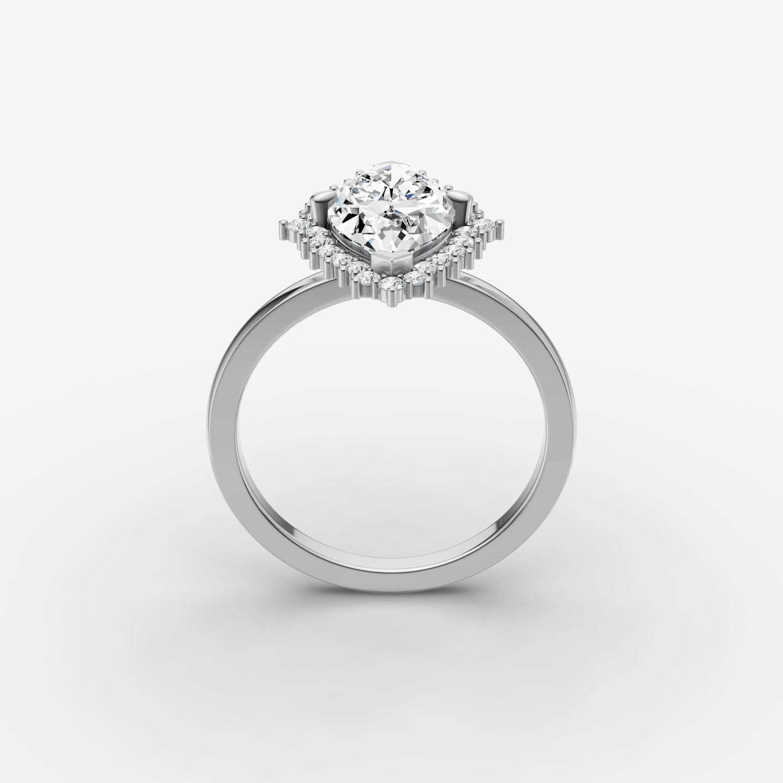 Aurore marquise diamond setting in gold, view 15