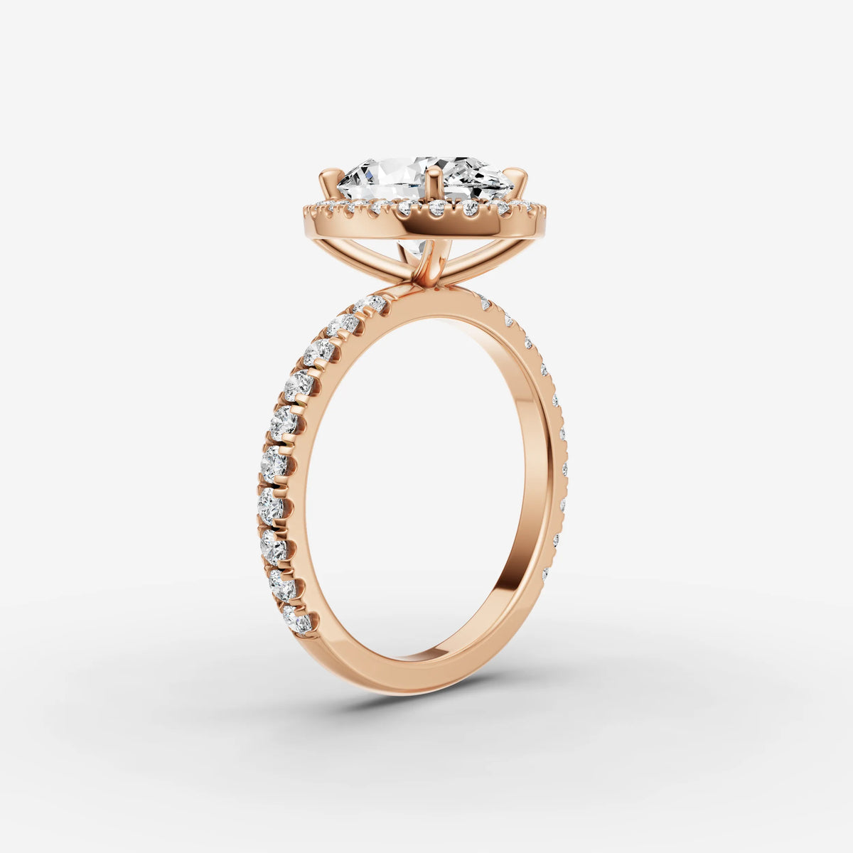 Aurore Etoile oval diamond setting in gold, view 10