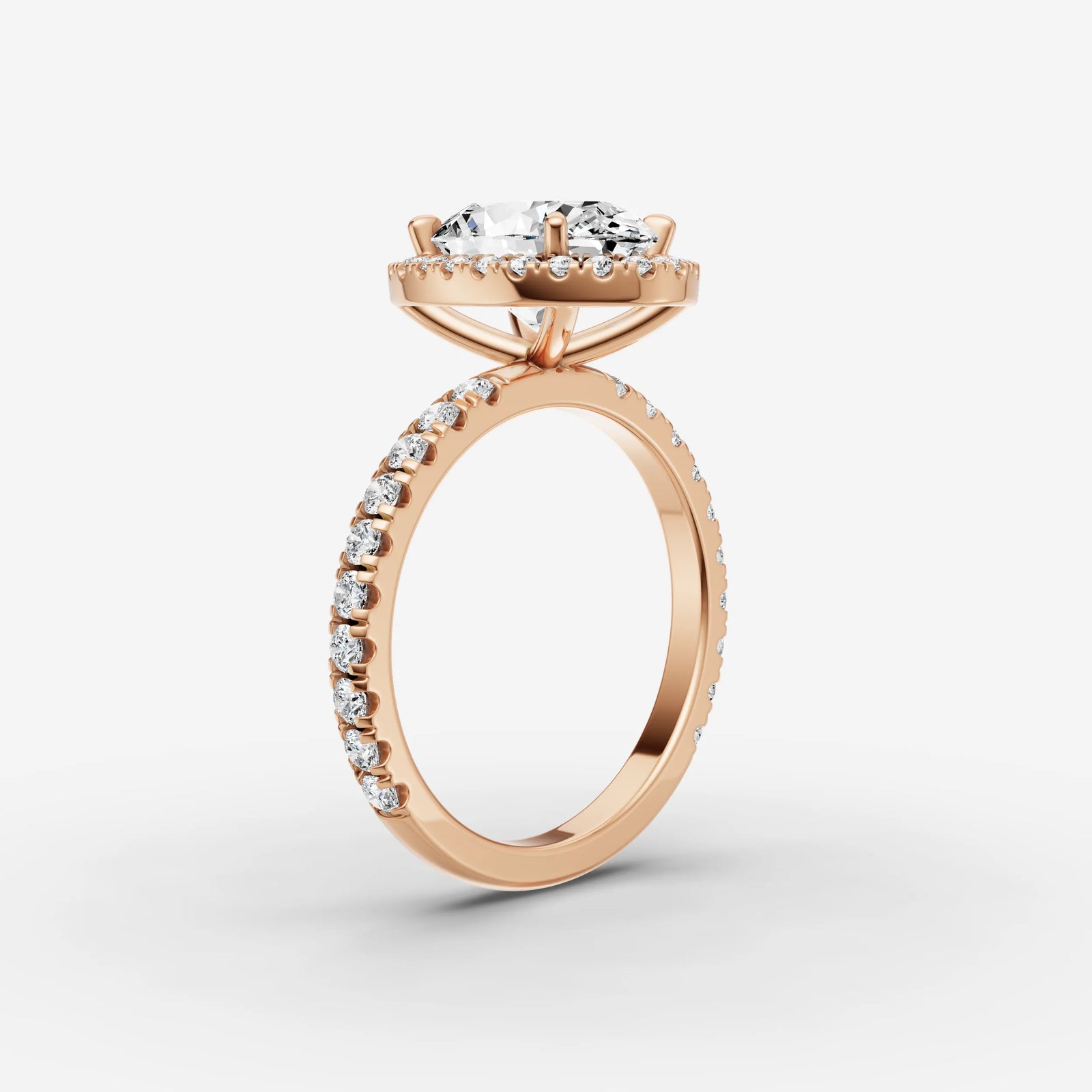 Aurore Etoile oval diamond setting in gold, view 10