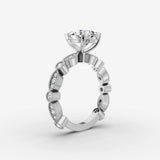 Heritage pear diamond setting in gold, view 16
