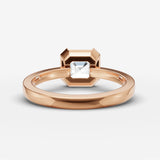 Demi asscher diamond setting in gold, view 12