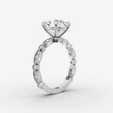 Heritage round diamond setting in gold, view 16