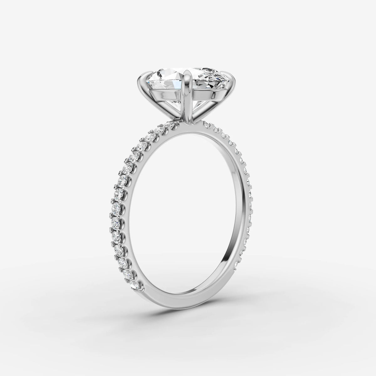 Etoile oval diamond setting in gold, view 16
