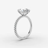 Etoile oval diamond setting in gold, view 16