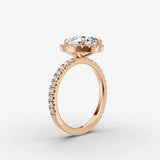Aurore Etoile pear diamond setting in gold, view 10